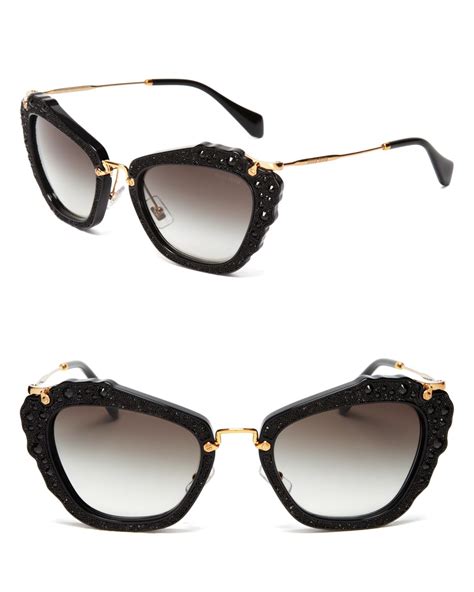 miu miu embellished sunglasses|Miu Miu glasses.